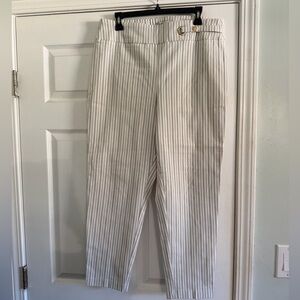 Striped Cropped Casual Pants by Cato